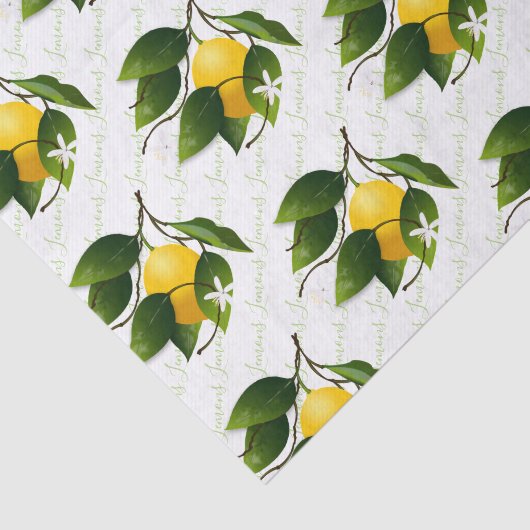 Papier Mousseline Fruit citron (Détail)