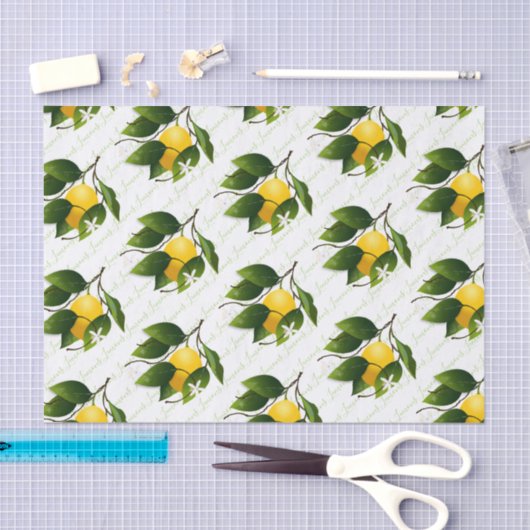 Papier Mousseline Fruit citron (Artisanat)