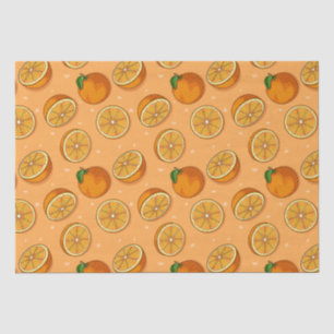 Papier Mousseline Fruit d'agrumes orange doux Motif sans joint