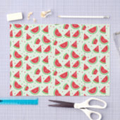 Papier Mousseline Fruit de pastèque Motif Melon Été Vert clair (Artisanat)