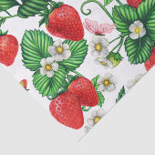 Papier Mousseline Fruit fraise et floraison fraise Vibrant  (Détail)