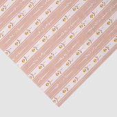 Papier Mousseline Fruit rose doux avec rayures Lignes élégantes (Détail)