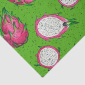 Papier Mousseline Fruit rouge dragon vert (Détail)