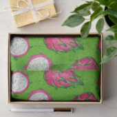 Papier Mousseline Fruit rouge dragon vert (Cadeau)
