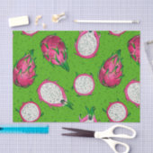Papier Mousseline Fruit rouge dragon vert (Artisanat)
