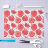 Papier Mousseline Fruit rouge grenade (Artisanat)