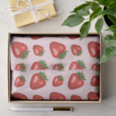 Papier Mousseline Fruit Rouge Motif Sur Rose (Cadeau)
