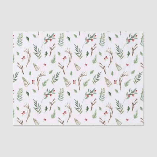 Papier Mousseline Fruit simple Pinecone de la forêt Noël (Recto)