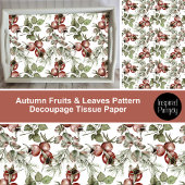 Papier Mousseline Fruits d'automne et découpage Feuille