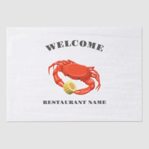 Papier Mousseline Fruits de mer modernes accueil Crab rouge Corail N