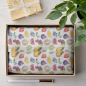 Papier Mousseline Fruits (Design 48 série Jaune/Orange) (Cadeau)