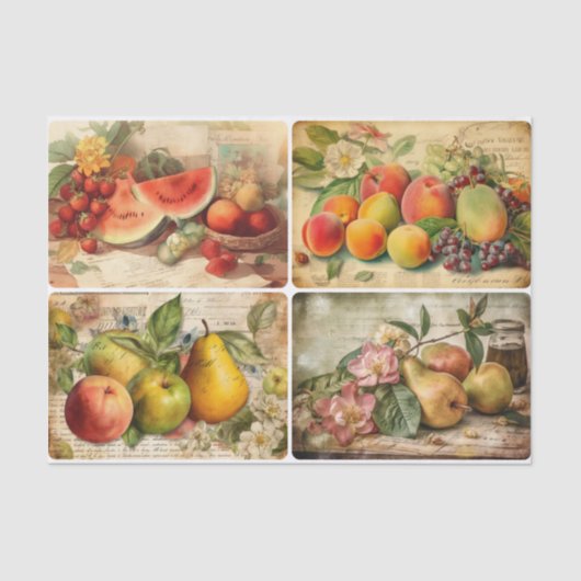 Papier Mousseline Fruits d'été (Recto)