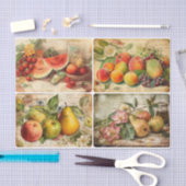 Papier Mousseline Fruits d'été (Artisanat)