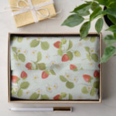 Papier Mousseline Fruits fraises, Feuilles et fleurs (Cadeau)