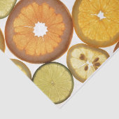 Papier Mousseline Fruits tranches agrumes citron vert orange (Détail)