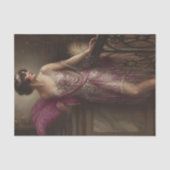 Papier Mousseline Fuchsia Flapper Glam Decoupage (Recto)