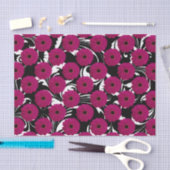 Papier Mousseline Fuchsia Gerbera rose marguerite noir/blanc tourbil (Artisanat)
