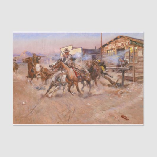 Papier Mousseline Fumée d'un. 45, 1908 par Charles Marion Russell (Recto)