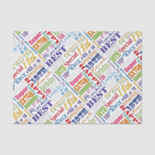 Papier Mousseline Fun 18th Birthday Party favoris personnalisé