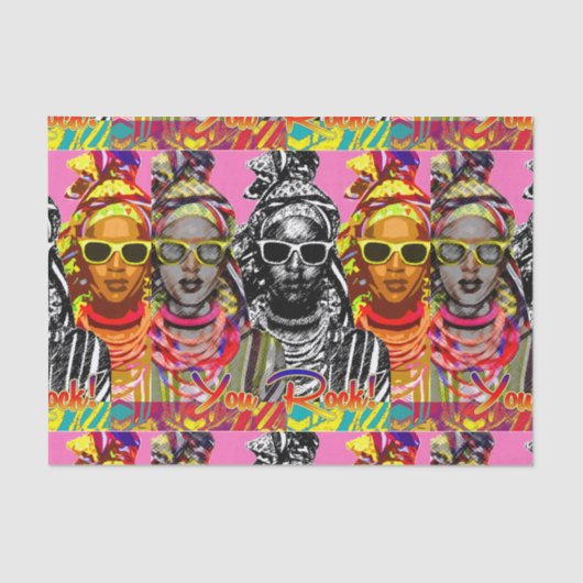 Papier Mousseline Fun African Fun (Recto)