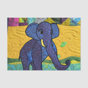 Papier Mousseline Fun Baby Elephant - Quilt Like Design