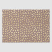 Papier Mousseline Fun Beige Golden Paint Strokes couleur #98766D (Recto)