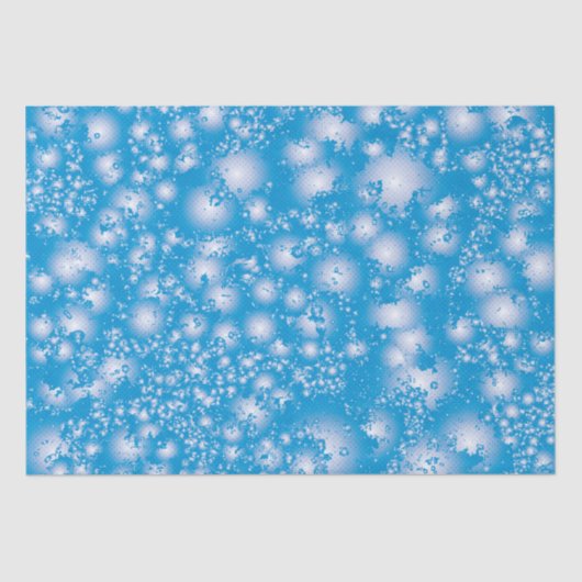 Papier Mousseline Fun BLEU Abstrait Encre Super motif de splash (Recto)