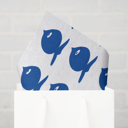 Papier Mousseline Fun Blue Fish (Sac cadeau)