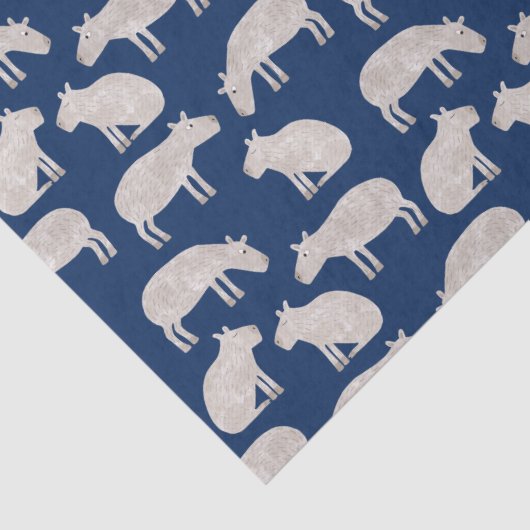 Papier Mousseline Fun Capybara (Détail)