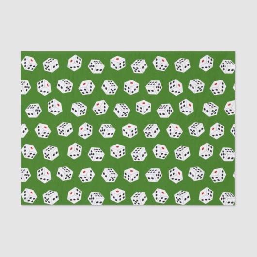 Papier Mousseline Fun Casino dice motif papier tissu partie (Recto)