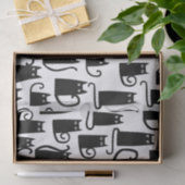 Papier Mousseline Fun Chat Noir (Cadeau)