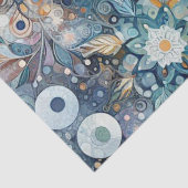 Papier Mousseline Fun Colorful Abstrait Glace Crystals Snowflakes Ar (Détail)