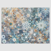 Papier Mousseline Fun Colorful Abstrait Glace Crystals Snowflakes Ar (Recto)