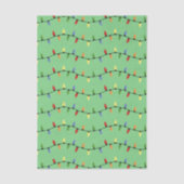 Papier Mousseline Fun Colorful Festive Holiday Tree Lights Pattern (Recto)