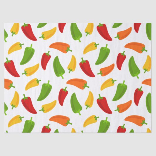 Papier Mousseline Fun Fiesta fête piment tissu (Recto)