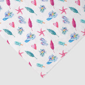 Papier Mousseline Fun Fun Flip Flops Coeurs et Feuilles (Détail)