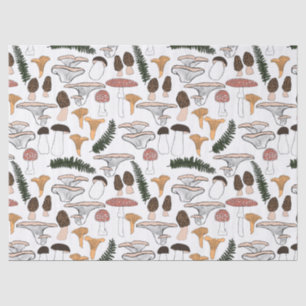 Papier Mousseline Fun Fungi Champagne Motif de fougère Cadeau