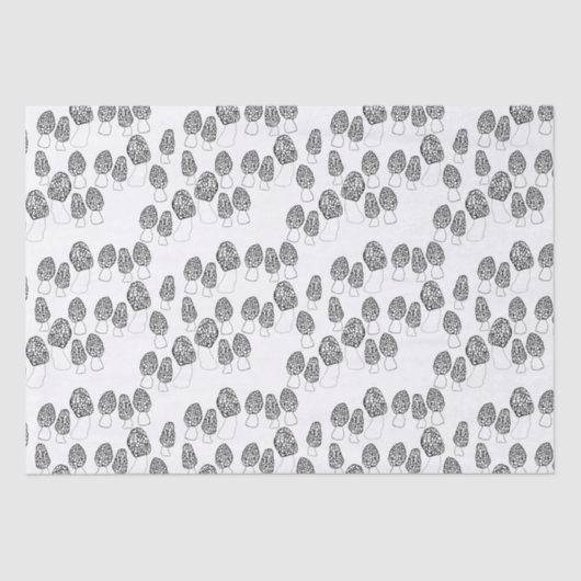 Papier Mousseline Fun Fungi Morel Champignons Cadeau Motif (Recto)
