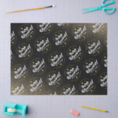 Papier Mousseline Fun Gold Glitter Stars Retirement New Adventures (Artisanat)