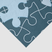 Papier Mousseline Fun Jigsaw Puzzle Piece in Blue "Thank you!" (Détail)