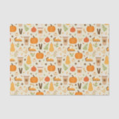 Papier Mousseline Fun Orange Fall Motif (Recto)