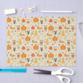Papier Mousseline Fun Orange Fall Motif (Artisanat)