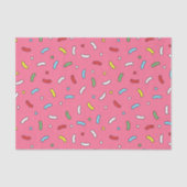 Papier Mousseline Fun Pink Candy Sprinkles Pattern (Recto)