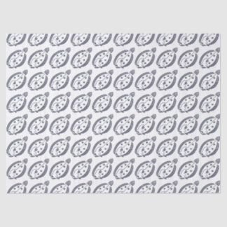 Papier Mousseline Fun poisson de fond en bleu profond et blanc