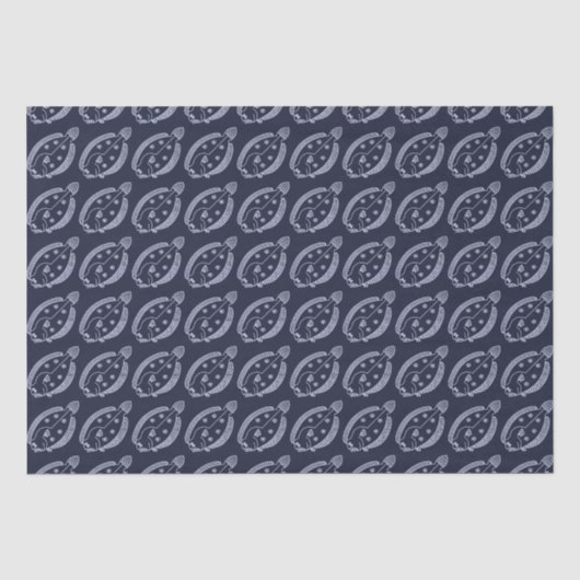 Papier Mousseline Fun Poisson Fun Flounder dans le violet clair sur (Recto)