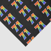 Papier Mousseline Fun Rainbow Spectrum Motif "71" Numéro d'événement (Détail)