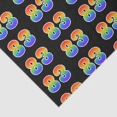 Papier Mousseline Fun Rainbow Spectrum Motif "83" Numéro d'événement (Détail)