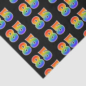 Papier Mousseline Fun Rainbow Spectrum Motif "85" Numéro d'événement (Détail)