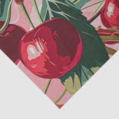 Papier Mousseline Fun Retro 'Cherry Pop' Rose (Détail)