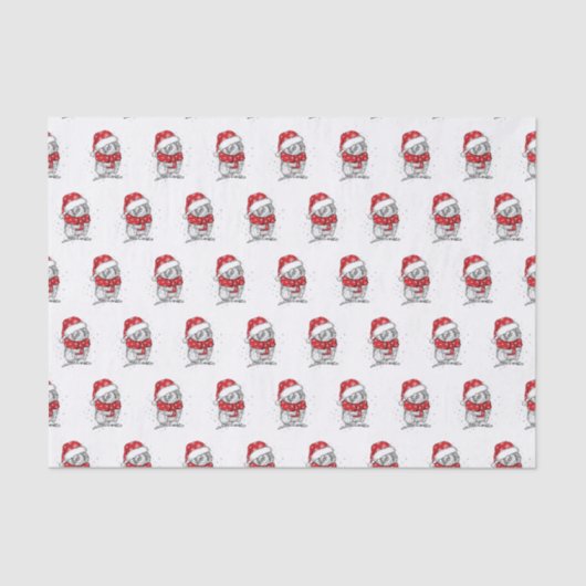 Papier Mousseline Fun Santa hat Penquin Tissu Papier (Recto)